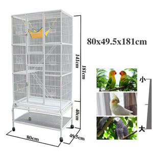 Gabbia per Uccelli in Metallo, Gabbia Multifunzionale in Ghisa per Animali Domestici, Gabbia per Pappagalli - Product Image 4