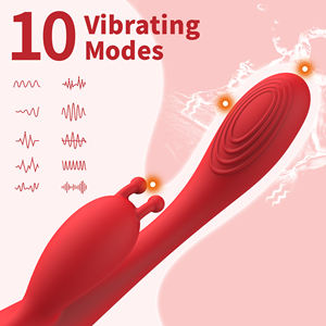 Fabrika Toptan Satış 180 ° Esnek Klitoris Stimülasyonu 10 Frekanslı Güçlü G Noktası IPX6 Su Geçirmez Tavşan Vibratör - Product Image 4