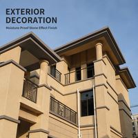 Peinture liquide acrylique anti-humidité à texture granulaire pour façades extérieures, rénovation des murs d'hôtels, d'appartements et de villas