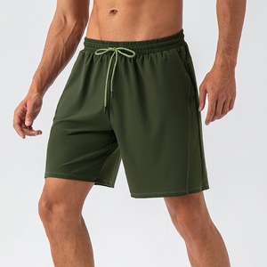 Pantalones cortos deportivos casuales de verano LULU Fashion, transpirables, sueltos, elásticos, color limón y negro para hombre - Product Image 3