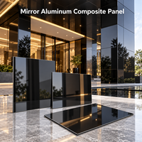 Panneau composite en aluminium miroir 4 mm 1220x2440 mm Or champagne pour revêtement mural intérieur d'ascenseur