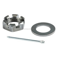 1 Kit d'écrous d'essieu de remorque pour arbre de 1 pouce, rondelles et goupilles de sécurité haute résistance