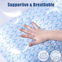 Oreiller cervical orthopédique en mousse à mémoire de forme et gel déchiqueté, soutien et soin du cou, vente en gros