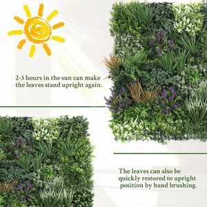 Pannello di Fogliame Verde Artificiale per Giardino, <span class=keywords><strong>Siepe</strong></span> di Bosso, Muro Vegetale, <span class=keywords><strong>Piante</strong></span> Finte da Esterno - Product Image 5