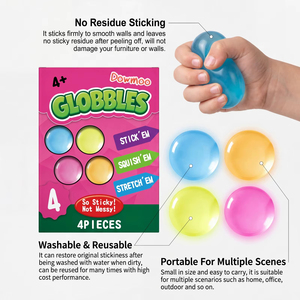 Glow in Dark Stress Ball Set TPR Squeeze <b>Fidget</b> Toy Stress Relief Portable Reusable for Family - Product Image 6