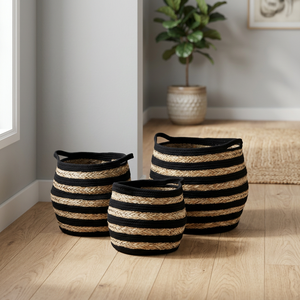 Best Collection Eco-Friendly Minimalist Seagrass <b>Storage</b> Organizer Basket Multifunction Design Wholesale Price for Home - Product Image 3