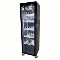 Réfrigérateur vertical à porte vitrée simple pour boissons, vin et bière, idéal pour bars, supermarchés et magasins