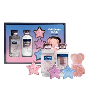 OEM Wholesale private label natural organic body care spa shower gel body lotion bath bomb kit body bath spa gift set