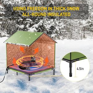 Nueva CASA PARA GATOS con calefacción al aire libre exterior impermeable seguro cálido perro cama para dormir cama para gatos con calefacción - Product Image 4