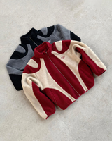 Sherpa Polaire Vestes Laine Fermeture Éclair Motif Impression Veste D'hiver Respirant Sans Couture Coton Polyester Hommes Veste