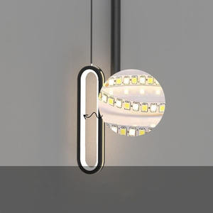 Lustre LED suspendu au design moderne <span class=keywords><strong>et</strong></span> minimaliste, <span class=keywords><strong>luminaire</strong></span> décoratif d'intérieur, style nordique, idéal pour une chambre à coucher ou un chevet - Product Image 4