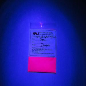 Blacklight Invisible פיגמנט ניאון UV אור רגיש פיגמנט אולטרה סגול ניאון אבקת HLA-03 צבע: לבן כדי כחול - Product Image 5