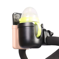 Portavasos 2 en 1 para Cochecito con Soporte para Teléfono, Portavasos Universal para Cochecito de Bebé
