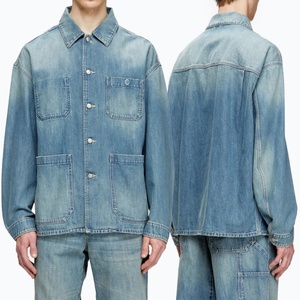 เสื้อแจ็คเก็ตยีนส์ผู้ชายปักโลโก้ตามสั่ง เสื้อคลุมฤดูใบไม้ร่วงและฤดูหนาว กระดุมผ่าหน้า กระเป๋าปะติด แจ็คเก็ตยีนส์สไตล์นักขี่มอเตอร์ไซค์ - Product Image 6