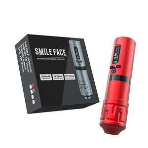 <b>Wireless</b> Tattoo Machine 20x16 Coreless Motor Multifunction Screen Two Batteries RCA <b>Adapter</b> Set - Product Image 4