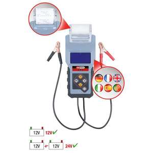 KS TOOLS-550,1646 Analizador del sistema de batería, carga y arranque de 12V con impresora integrada VEHÍCULOS PESADOS - Product Image 2