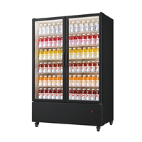 Réfrigérateur commercial pour boissons avec porte vitrée verticale, gaz écologique R290, certifié pour les supermarchés 2026
