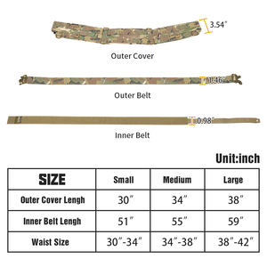 เข็มขัดยุทธวิธี IDOGEAR 500D แบบปรับได้ ลายพราง MOLLE MRB แบบโมดูลาร์ เข็มขัดรัดอุปกรณ์ เข็มขัดต่อสู้ เข็มขัดไนลอน - Product Image 5