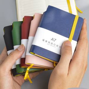 <span class=keywords><strong>Agenda</strong></span> de journal <span class=keywords><strong>agenda</strong></span> avec logo personnalisé A7 avec porte-stylo carnet de poche en cuir PU - Product Image 1