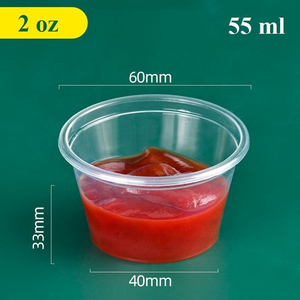 Vasos Desechables Biodegradables de PP para Condimentos con Tapas de Cierre Seguro - Libres de BPA para Catering, Restaurantes y Uso Doméstico - Product Image 2