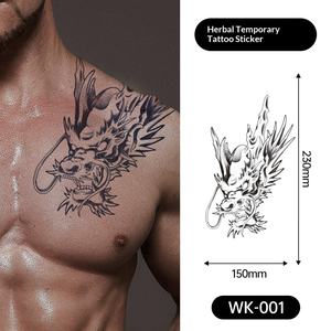 Autocollant de <span class=keywords><strong>tatouage</strong></span> semi-permanent pour <span class=keywords><strong>bras</strong></span> et jambes, éco-responsable, à base de plantes, motif floral, impression par transfert d'eau, logo personnalisable, unisexe - Product Image 3