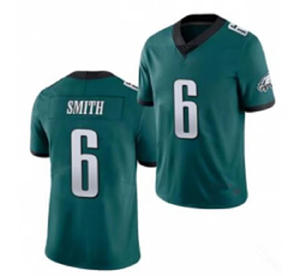 Camisetas de Fútbol Americano de EE. UU. 26 Saquon Barkley 1 Jalen Hurts 33 DeJean 11 Brown 62 Kelce 6 Smith, Camisetas Bordadas en Verde Kelly - Product Image 3