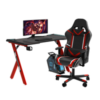 Bureau de jeu Aor Esports, nouveau modèle, extensible, avec système de refroidissement, structure métallique, surface en bois, facilement transportable pour la maison, le bureau et le PC