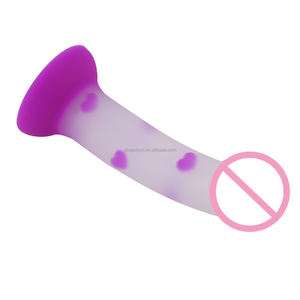Fabrik Direkt verkauf Glow in the Dark Liebes herzen Weicher Silikon dildo Buntes Sexspielzeug für Frauen Spielzeug für Erwachsene - Product Image 2