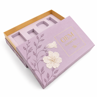 Caja de Regalo Reciclable con Impresión Personalizada, Bandeja Interior de Cartón con Relieve para Sets de Cosméticos y Cuidado de la Piel, Empaque de Belleza, Exhibición para Minoristas