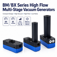ABM/ABX10/20/30A/B/C Mehrstufiger Pneumatischer Vakuumgenerator mit Hohem Durchfluss und Starker Saugkraft für Automatisierte Handhabung