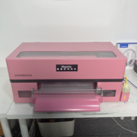 Imprimante DTF automatique A3 Haolic rose XP600 modèle 2025 avec shaker à poudre, machine multifonctionnelle, imprimante DTF