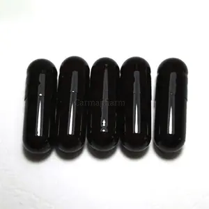 Colore nero Capsule Rigide di gelatina Vuote Dimensioni 000,00,0,1,2,3,4,5