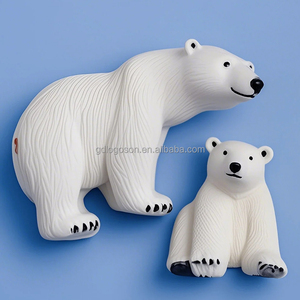 Imanes de resina con bandera de corazón de oso 3D hechos a mano, artesanías de poliresina de estilo moderno para recuerdo de boda e imán de nevera, regalo - Product Image 5
