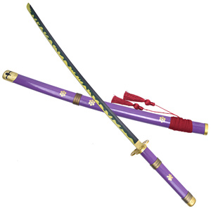 Minghu-espada de Anime hecha a mano, espada Roronoa Zoro, pluma del cielo, Slash púrpura, Yan Mo, espada de Anime japonés - Product Image 4
