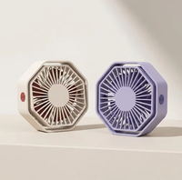 Mini ventilateur de bureau d'été silencieux, rotation à 360°, moteur USB sans balais, 3 vitesses, 5 pales, 5W 5V, pour la maison/le bureau/l'extérieur