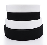 Bande élastique en polyester noir et blanc de 1 mm d'épaisseur, de haute qualité, en stock, pour la ceinture des vêtements et les accessoires textiles de maison