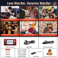 Escáner de Diagnóstico para Automóviles Launch CRP123 V3.0 Plus, Pantalla LCD Roja, Bluetooth, OBD2, Sistema Completo, Herramienta Universal
