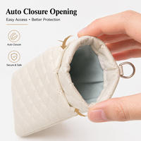 Étui à lunettes portable double couche en cuir PU pour lunettes de soleil et lunettes de vue