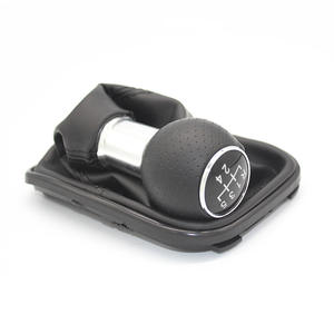 Pomo de palanca de cambios de cuero para coche, palanca de cambios manual de 5 y 6 velocidades para Volkswagen Golf 4 Bora Audi, diseño ergonómico - Product Image 1