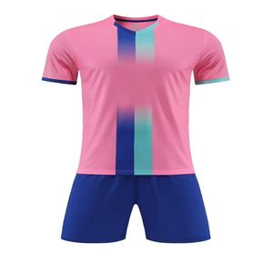 طقم قميص كرة قدم للجنسين مصنوع من البوليستر 100٪، ماص للعرق وقابل للتنفس، بأكمام قصيرة، خدمة تصنيع حسب الطلب للقمصان المخصصة - Product Image 1