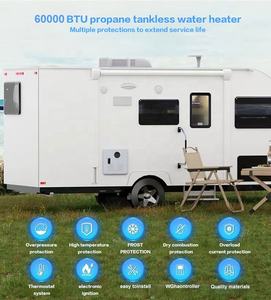 <span class=keywords><strong>Chauffe</strong></span>-<span class=keywords><strong>eau</strong></span> instantané au <span class=keywords><strong>gaz</strong></span> portable 12V pour camping-car et voiture, alimenté par batterie, avec échangeur de chaleur en cuivre, sans réservoir, 6L, pour le camping - Product Image 5