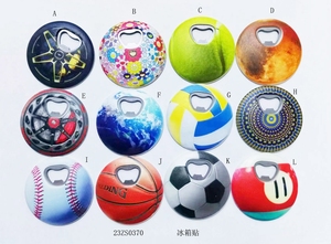 Imanes de Refrigerador Multifunción 2 en 1 Personalizados, Bolas de Frutas, Forma Redonda, Abridor Magnético, Abridor de Botellas de Vino, <span class=keywords><strong>Kiwi</strong></span>, Sandía, Béisbol - Product Image 1