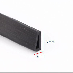 Black Rubber U-Channel Trim Edge Seal - Door Window Edge Protector Strip 8 thumbnail image