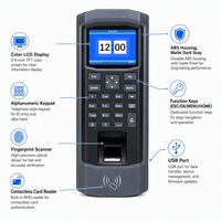 Máquina de Control de Asistencia con Huella Dactilar Wiegand, Terminal de Control de Acceso con Descarga USB Anti-manipulación para Empleados de Oficina y Fábrica