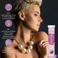 Comprimés effervescents de collagène naturel OLLI en marque privée, enrichis en vitamine C, pour hommes et femmes adultes, complément beauté éclaircissant pour la peau