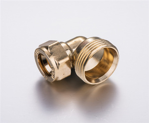 Conector de codo macho de latón hecho en CNC para tuberías, perilla de hardware, tornillo, buje, tuerca de inserción para barandilla y maquinaria de latón - Product Image 2