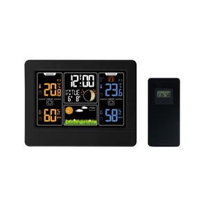 Weerstation Wireless Indoor Outdoor Thermometer, Color Display Digitale Weer Thermometer Met Atomic Klok