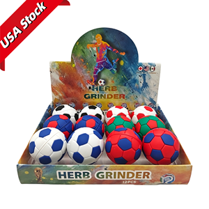 เครื่องบดสมุนไพรรูปทรงฟุตบอล 12 ชิ้น ยี่ห้อ USA Stock  ทำจากซิลิโคนและโลหะ พร้อมกล่องโชว์ - Product Image 1
