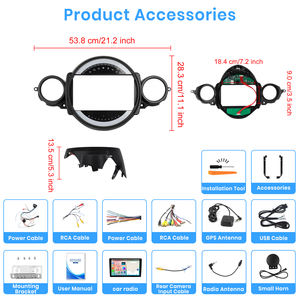 Podofo para BMW <span class=keywords><strong>Mini</strong></span> <span class=keywords><strong>Clubman</strong></span> 2007-2013 marco de Radio de coche <span class=keywords><strong>Android</strong></span> de 9 pulgadas 4 + 64G inalámbrico Carplay <span class=keywords><strong>Android</strong></span> <span class=keywords><strong>Auto</strong></span>/WiFi personalización OEM - Product Image 6