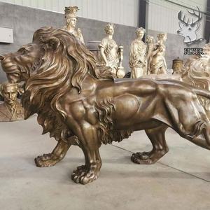 <span class=keywords><strong>Nuevo</strong></span> diseño de estatua de León Estatua de escultura de León de bronce de tamaño real para exteriores para Decoración - Product Image 5